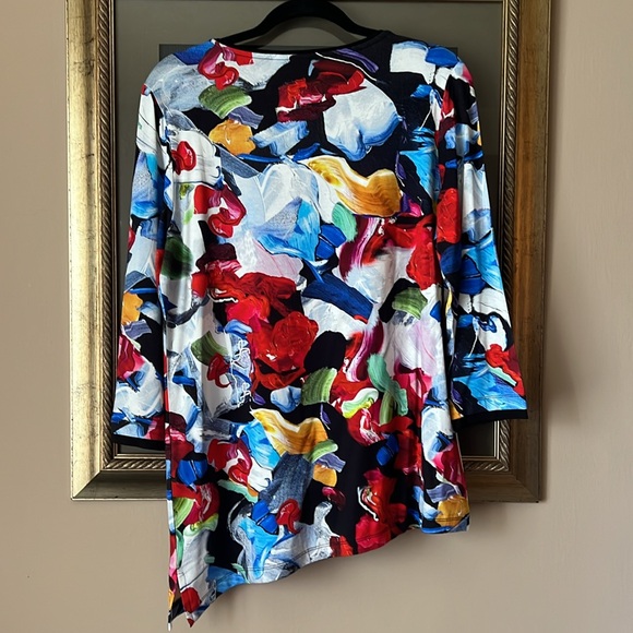 NWOT Simply Art by Dolcezza Embellished Asymmetrical Tunic Large - Picture 5 of 5